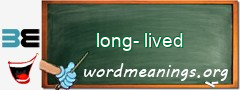 WordMeaning blackboard for long-lived